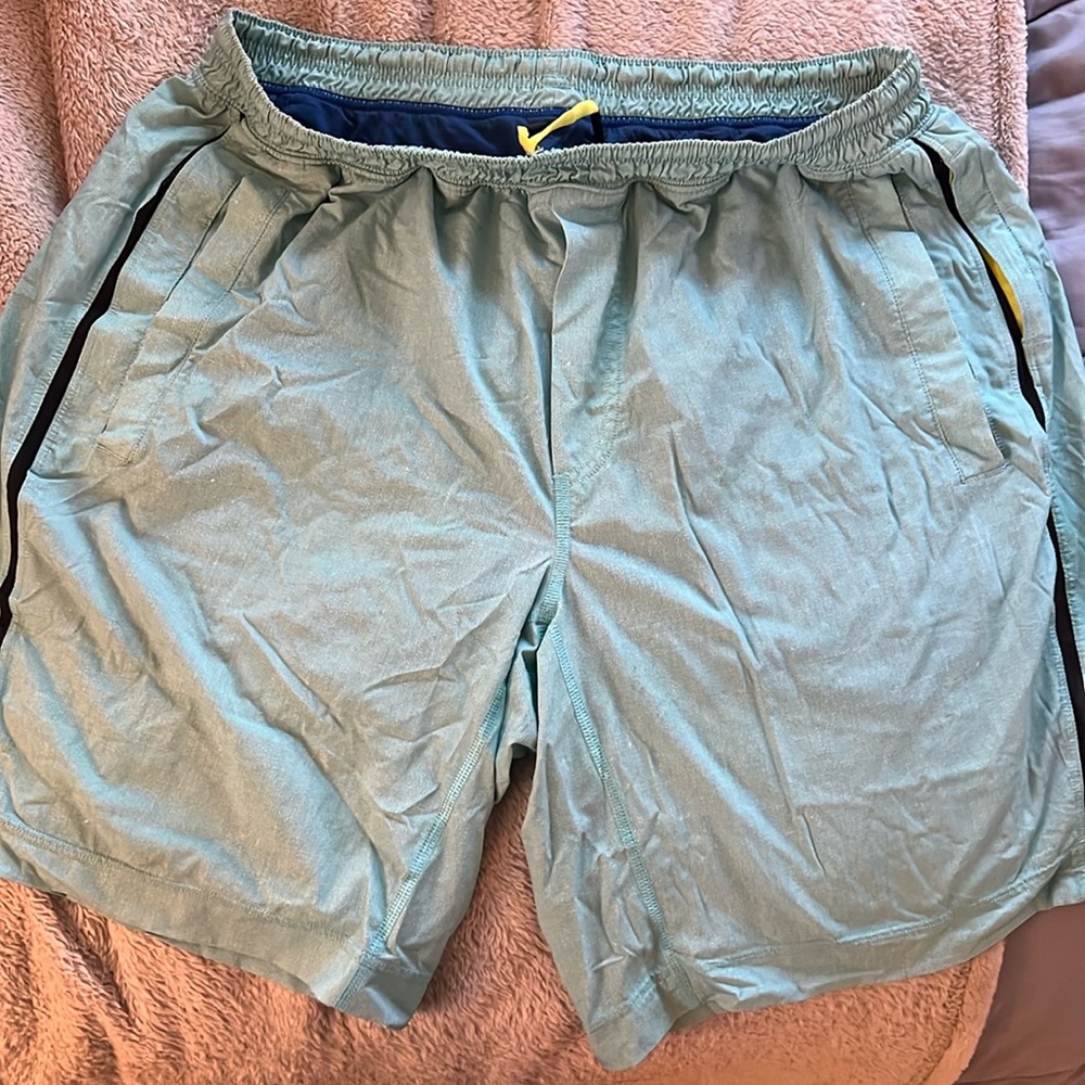 Teal blue LuluLemon shorts. Size XL.